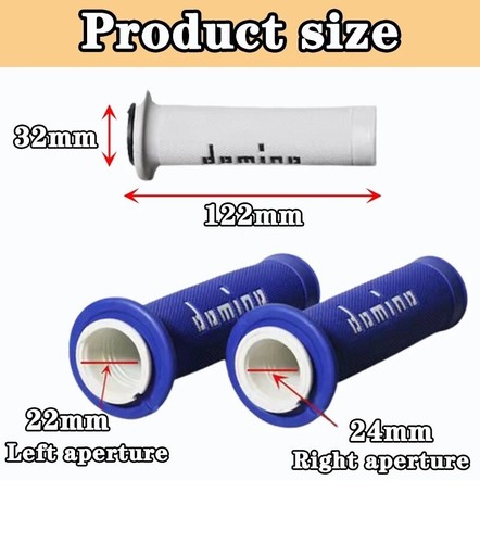 Poignées guidon moto routière Domino grises 22mm top qualité silicone - Picture 4 of 4