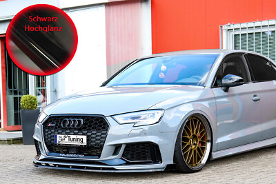 Frontspoiler mit Wings aus ABS für Audi RS3 8V Facelift mit ABE in schwarz glanz