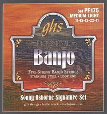Banjo Saiten Set Sonny Osborne PF 175 Medium Light Signature Set