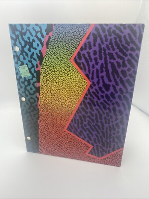 Mead Portfolio Folder Trapper Keeper 1989 Vintage Designer Series Retro Vintage