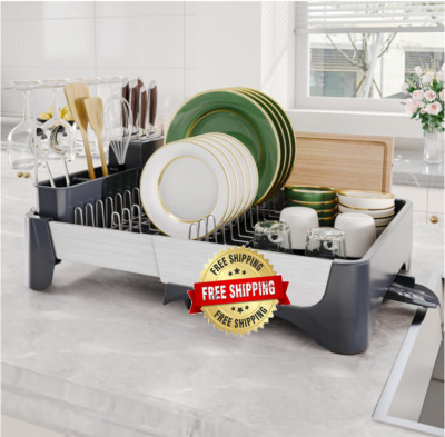 Escurridor De Platos De Acero Inoxidable Estante Secado Y a Bordo Fregadero NUEV