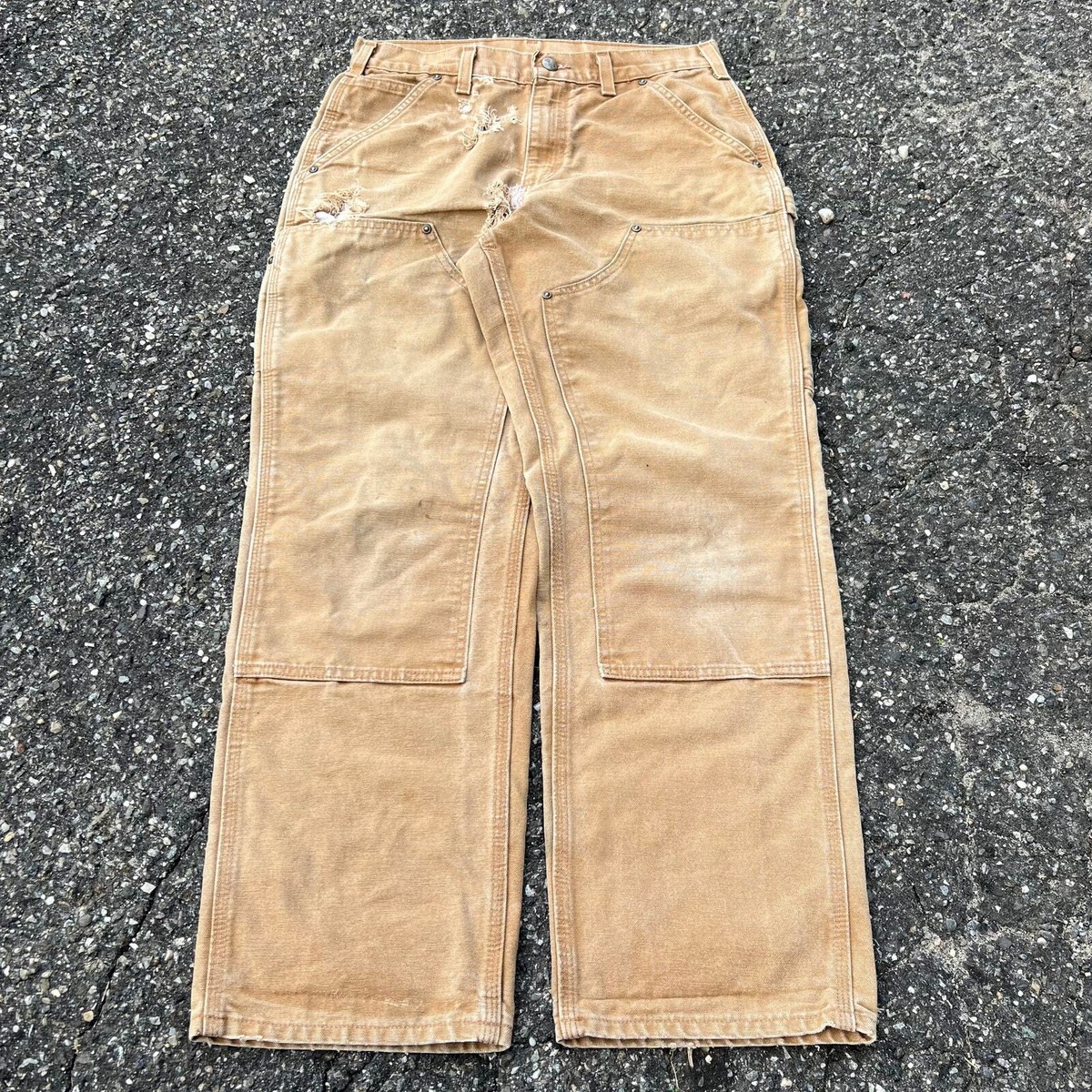 パンツ Used Carhartt DoubleKnee Carpenter Pants Carhartt Double Knee Paint Pants Used Work Wear 32 X 30