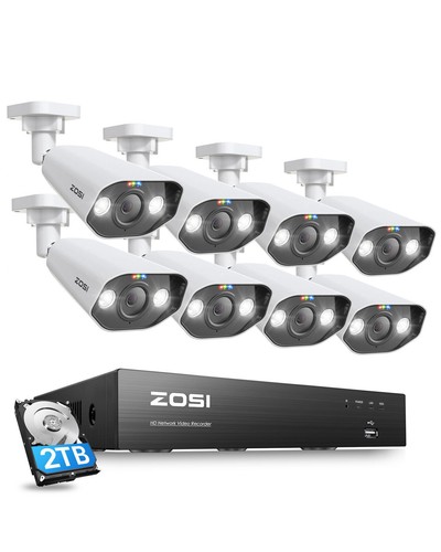 ZOSI 8CH/24CH H.265+ 4K 8MP POE Überwachungskamera Set HDD Email Alarm Audio PIR - Bild 15 von 32