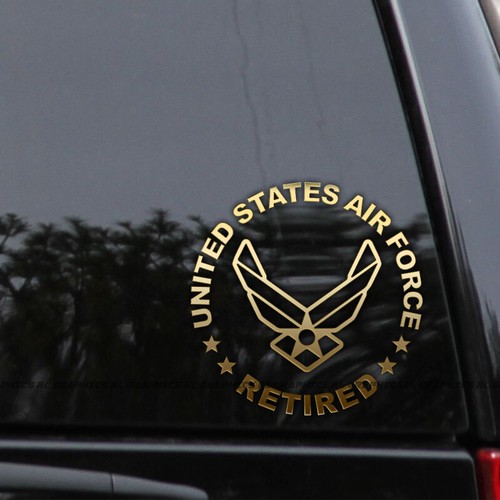 US Air Force Veteran Retired Vinyl Decal Sticker - Foto 6 di 7