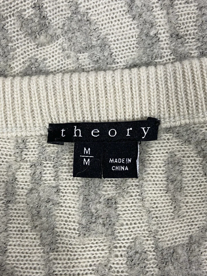 Falda Theory Talla Mediana Gris Mezcla Lana Línea A Foto 4 de 4