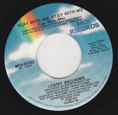 Lenny Williams Messing With My Mind Play With Me Stay With Me Lay With Me Ebay