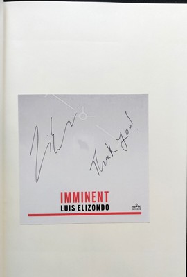 Luis Elizondo SIGNED BOOK Imminent Inside Pentagon's Hunt UFOs Lue Autograph