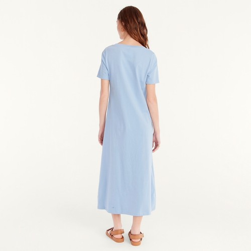 Camiseta para mujer J Crew Midi Vestido en azul claro niebla algodón nuevo con etiquetas ret $90 talla M - Imagen 3 de 4