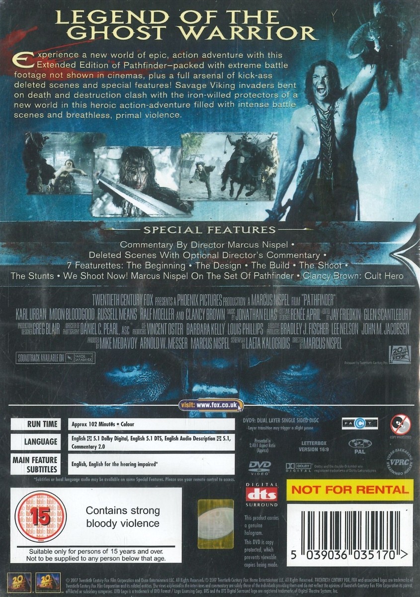 Pathfinder (2007) Extended Edition DVD, Karl Urban, Clancy Brown