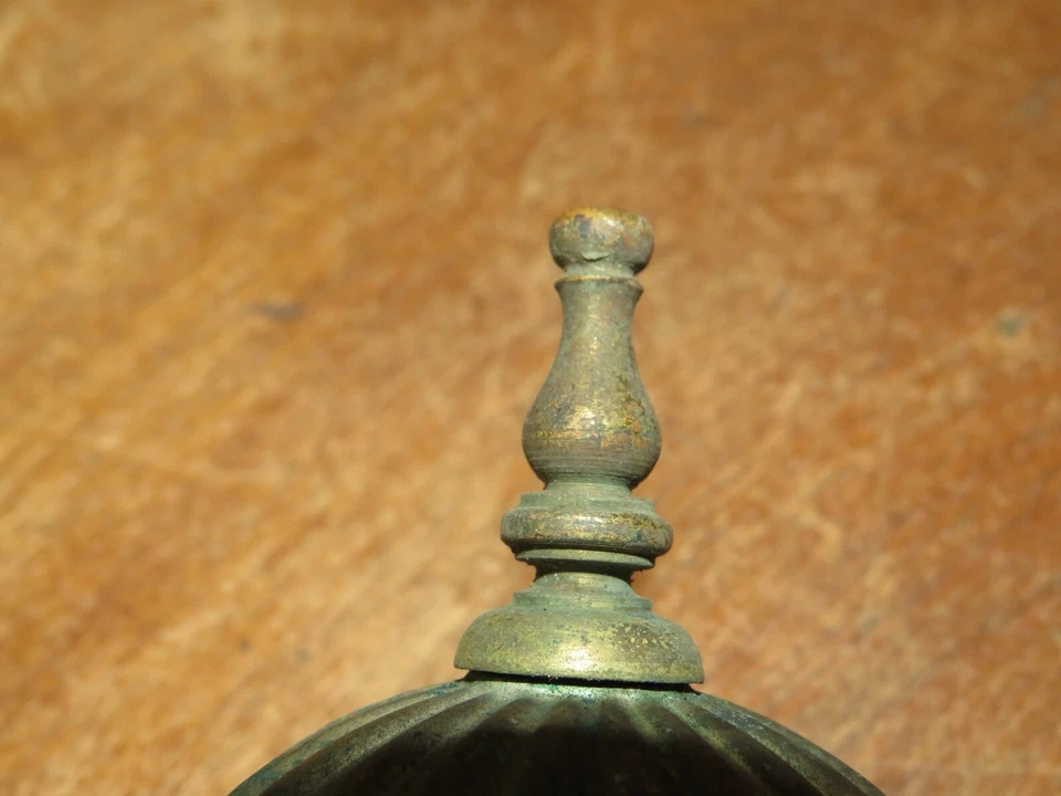 Antique Colonial or Victorian Metal Brass Furniture Finial, 2 by 2 1/2 Inches - Image 3 of 4