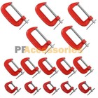15 Pcs Heavy Duty C Clamp Set 1" 2" 3 Mini Vise Metal Woodwork Carpenter G Clamp