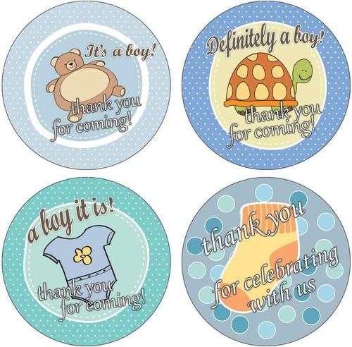 Baby Shower Stickers for Boys (10-Set) - Picture 4 of 8