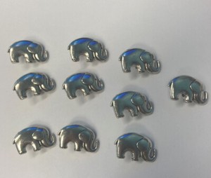 10 pcs Antiqued Silver Elephant Charm Bracelet Filler Jewelry Findings