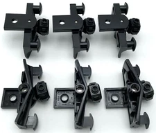 Lego 6 New Black Train Buffer Beam with Sealed Magnets and Plow Pieces