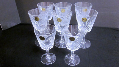 Cristal d arques Chantilly Combourg France Crystal Durand Wine & Cordial Glasses
