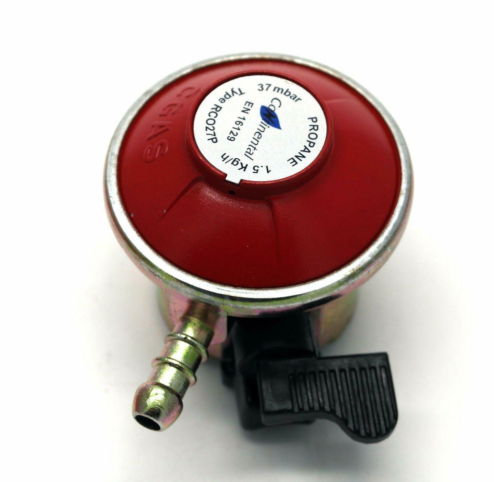 PATIO GAS REGULATOR 27mm Clip On With 1m HOSE + 2 CLIPS Fits Calor