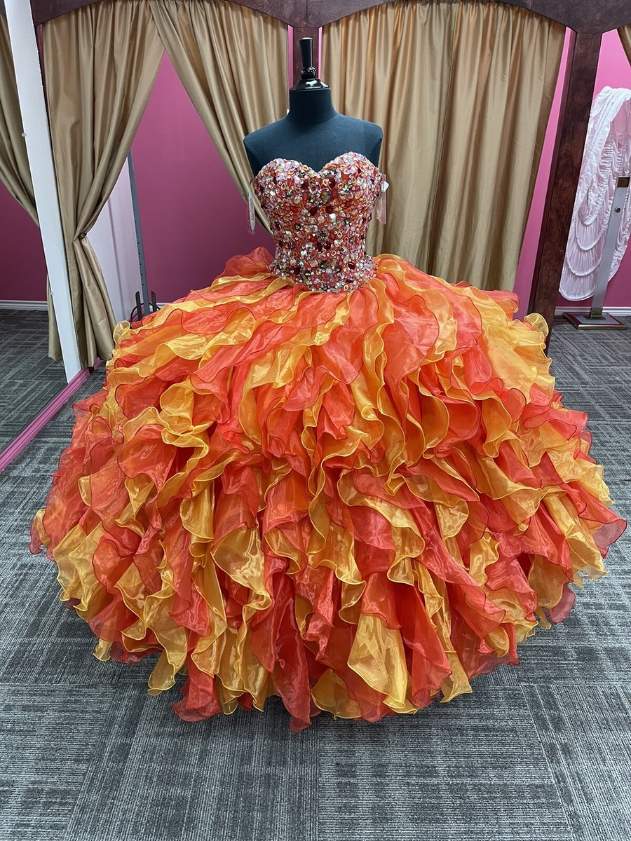 bright red orange dress Bright Orange Hip Pleat Dress