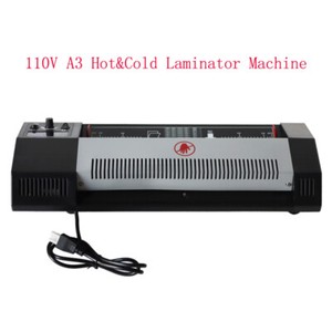 New 110V 13inch Thermal Laminator 4 Rolls Pouch Film Hot Cold Laminating Machine