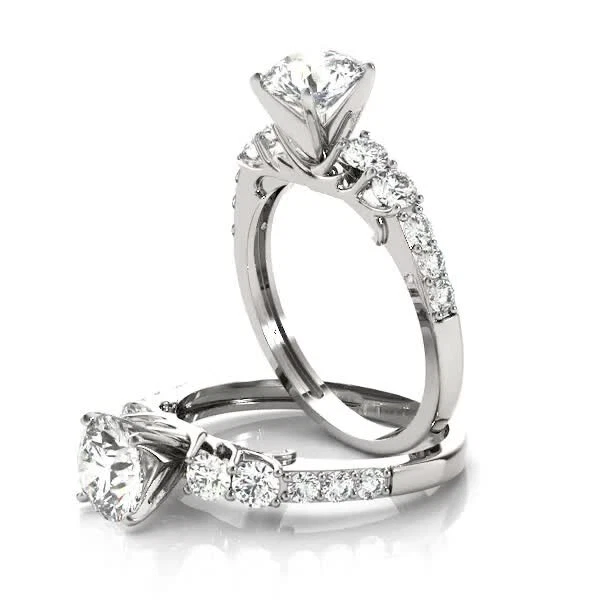 1.62 Ct Round Cut Lab Created Diamond Engagement Ring 14K White Gold Size 6 - Image 3 of 4