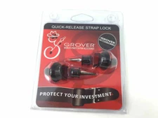 Grover GP800B Quick Release Strap Locks, Black (Set of 2)