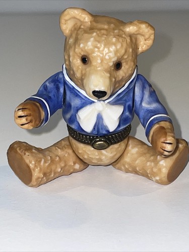 BEARY BEST BEARS CHRISTOFUR Teddy Bear Trinket Box Strung Moveable Ceramic EL5 - Picture 5 of 11