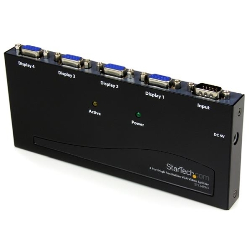 StarTech ST124PRO 4 Port High Resolution VGA Video Splitter - 350 MHz - Picture 1 of 5