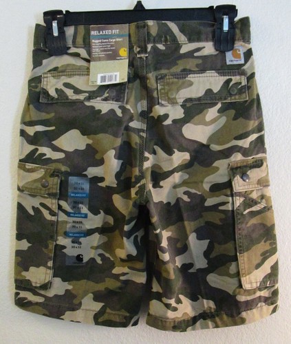 Relaxed Fit Rugged Camo Cargo Shorts 