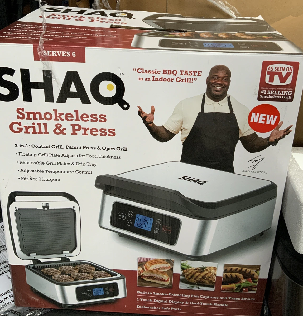 SHAQ Smokeless & Press Grill Home appliances