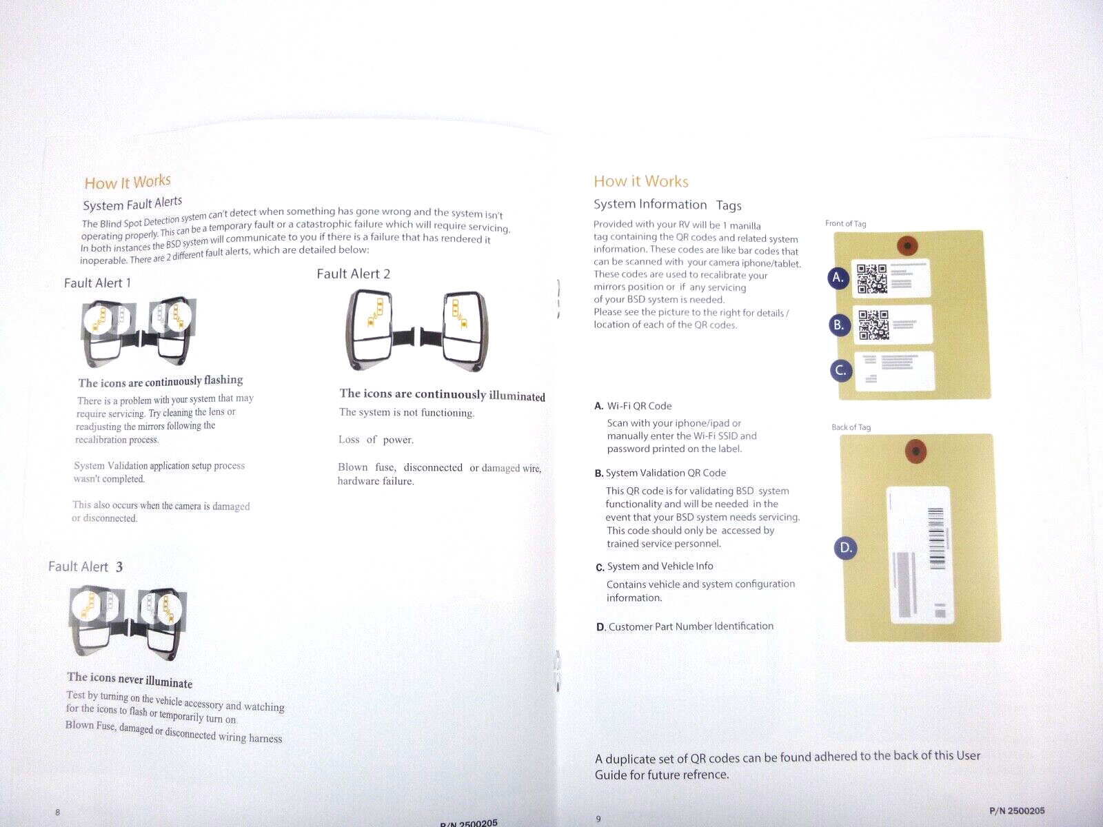 Velvac Road-IQ Blind Spot Protection System Tiffin Motor Home Phaeton 5123729