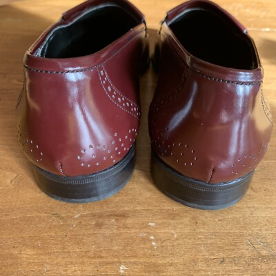 Mens Johnston Murphy Deep Red Double Kilty Italy Size 9.5 W  display picture 2