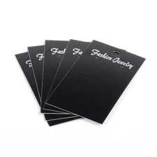 100pcs Black Paper Earring Display Cards Hang Hole Jewelry Hanging Card 3.5"x2"