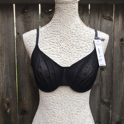 DKNY Bra Monogram Mesh Underwire Unlined Demi