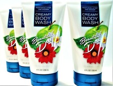 Bath Body Works BEAUTIFUL DAY Creamy Body Wash, 8 fl. oz/236 mL, NEW x 4