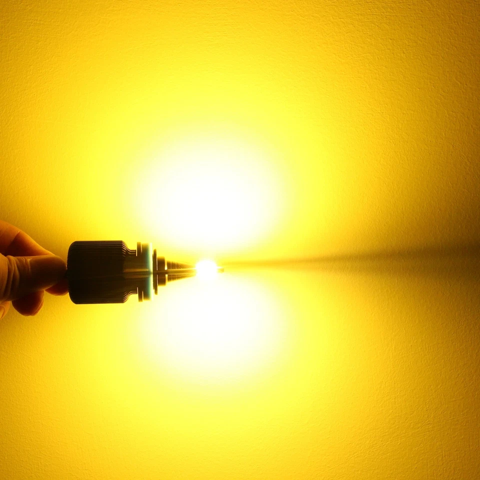 H11 黄色日间跑步 DRL|转角,亮白色车头灯灯泡可切换 — 第 4/4 张图片