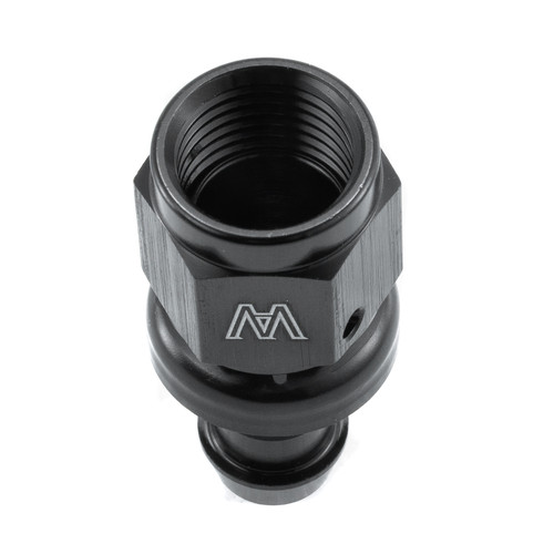 AN 6 AN6 Straight PushOn Fuel Hose Fitting Aluminium Black Hose Ends