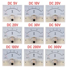 DC 5/10/15/20/30-300 V Volt Voltage Panel Voltmeter 85C1-Type Analog Panel Meter