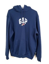 Gap x Disney Mickey Mouse Blue Pullover Hoodie Hooded Sweatshirt - Men's M