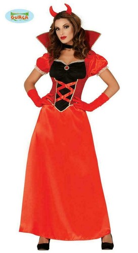 VESTITO ROSSO DIAVOLESSA TAGLIA LARGE DIAVOLO HALLOWEEN CARNEVALE DIAVOLA  ADULTA | eBay
