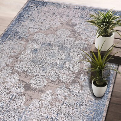 Orientteppich Türkischer Vorleger Ped Friendly Teppiche Wohn Acryl Teppiche CREME & GOLD