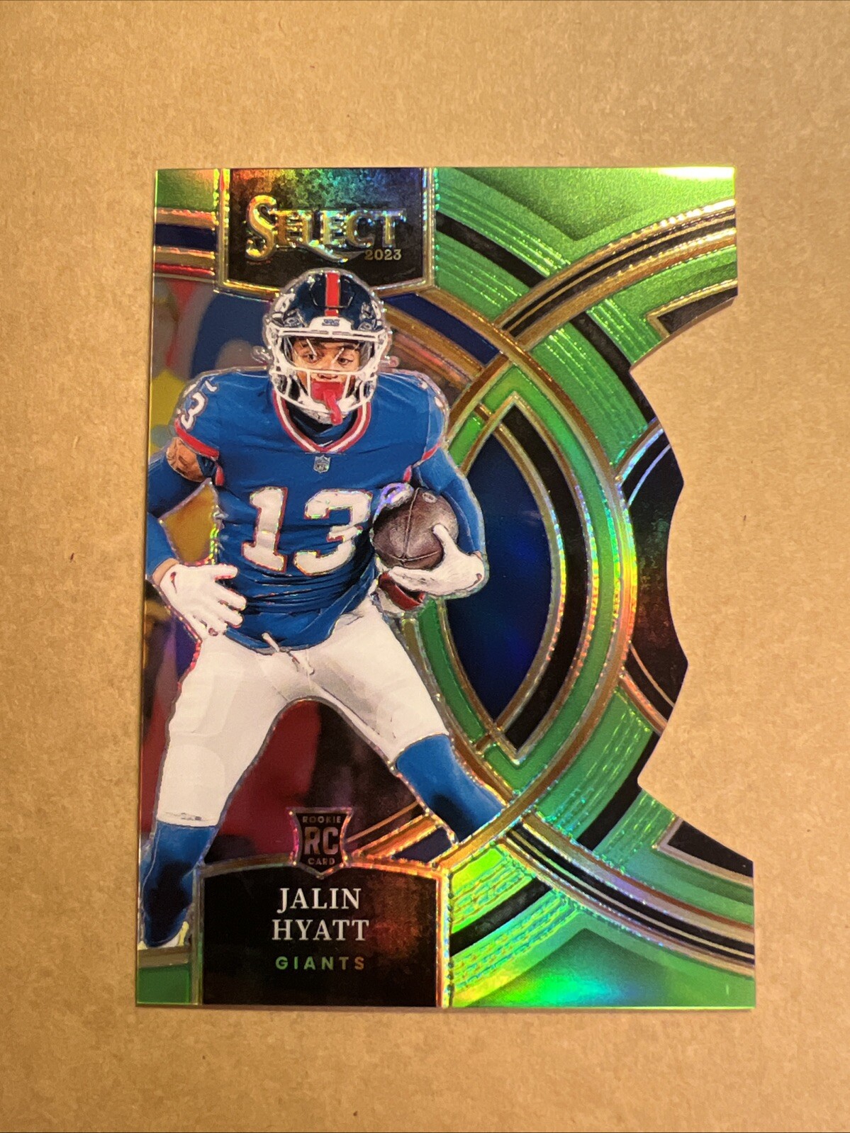 Jalin Hyatt 2023 Panini Select Green Prizm Premier Level /499 SP Giants
