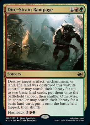 Dire-Strain Rampage ~ Midnight Hunt [ NearMint ] [ Magic MTG ]