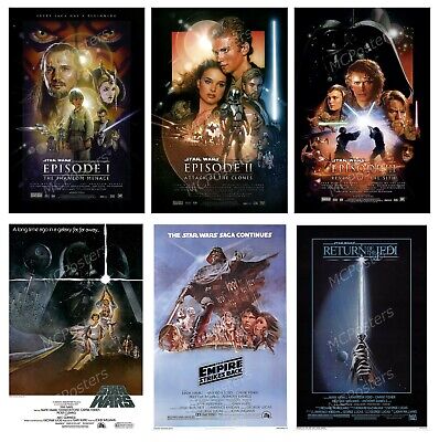 Wandbild 59,4 x 84,1 cm Star Wars Episode I-III Film Poster Plakat DIN A1