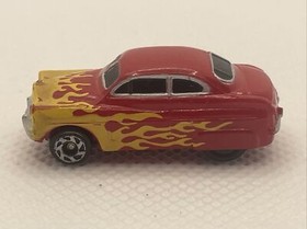 Micro Machines '49 Red Lead Sled Mercury w/ Yellow Flames LGT, 1994, Galoob
