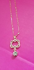 Heart to Heart Rose Gold pendent Necklace Women's design .