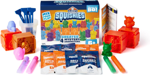 Squishies Kids’ DIY Activity Kit, Create 4 Mystery Characters, 24 Piece Kit for