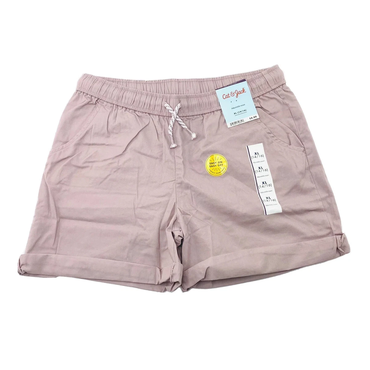 Short élastique en coton - écru - Kiabi - 15.00