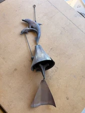 Paolo Soleri - Arcosanti Dolphins Windbell / Wind Chime - Brass MCM - Good Cond.
