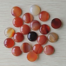 30pcs 18mm Natural Red Agate Round CAB CABOCHON DIY Jewelry Making No Holes