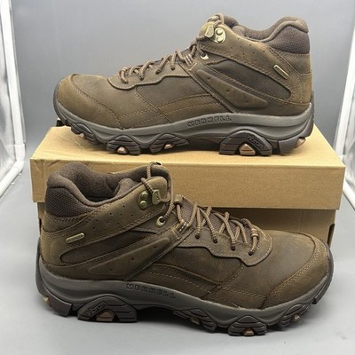 Merrell Moab Adventure 3 Mid Waterproof Men s 10 M Earth Brown Hiking Boots NWB!