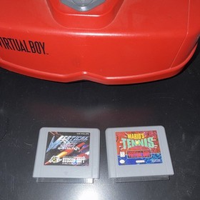 Nintendo Virtual Boy Console w Controller Stand Mario's Tennis Vertical Force